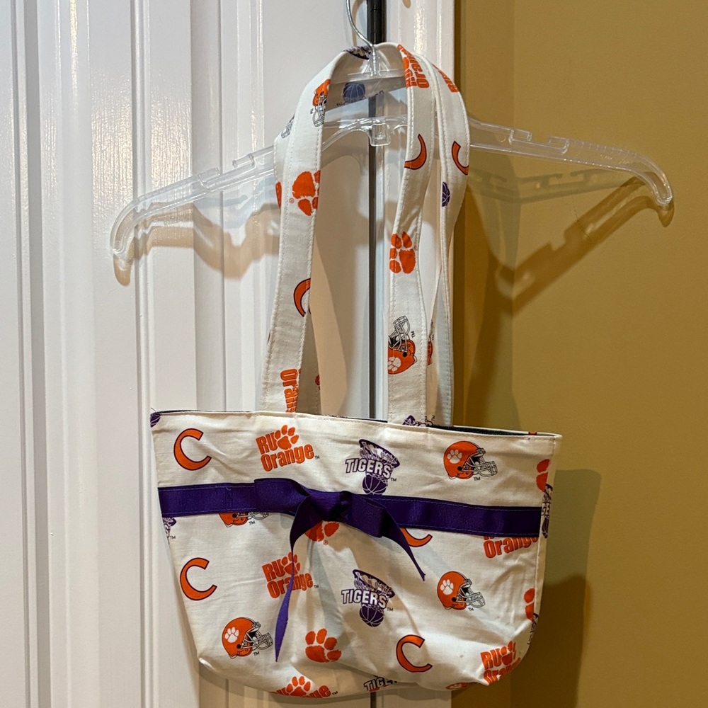White and Purple Shoulder Bag